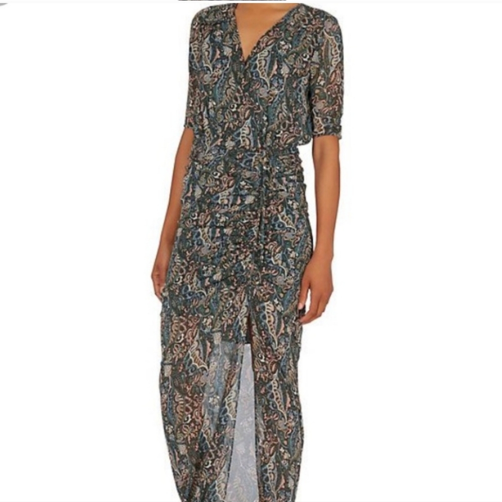 Elegant Paisley Print Dress